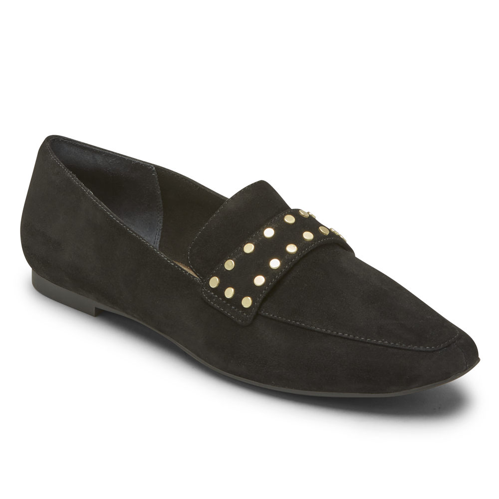 Rockport Loafers Dam Svarta - Total Motion Laylani Studded - UAKXN9173